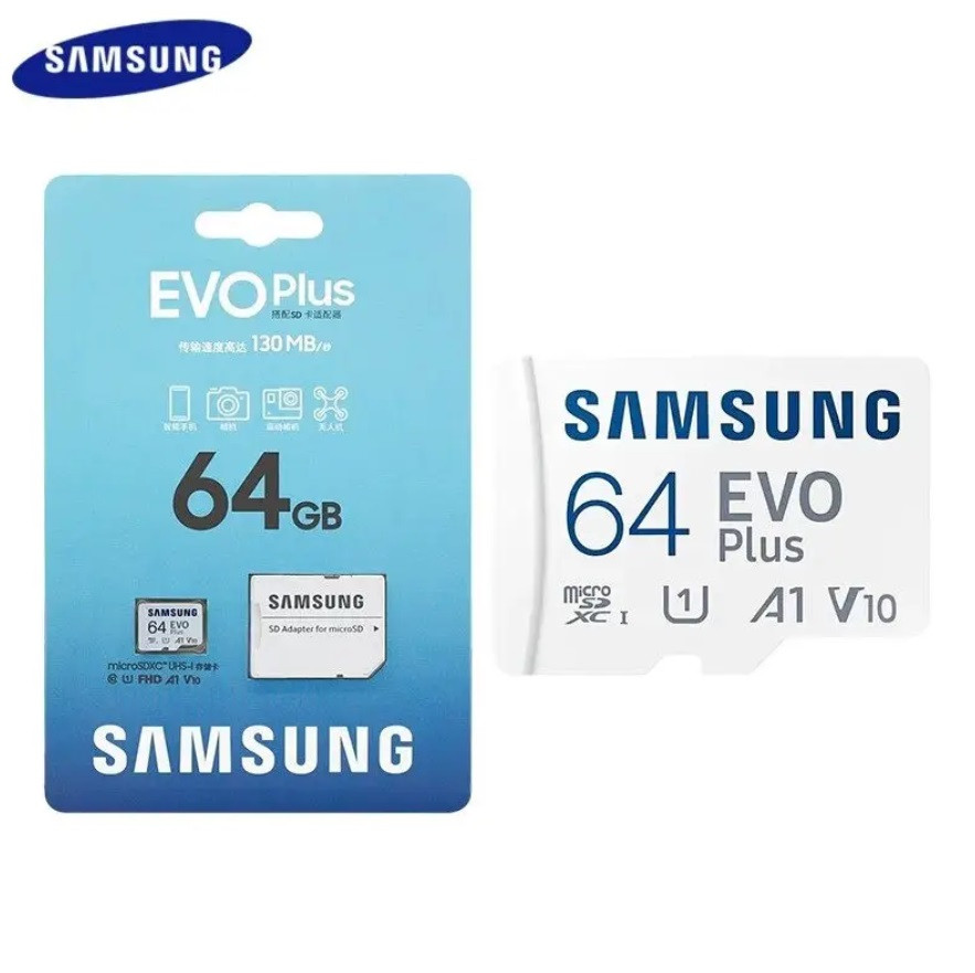 Карта памяти MicroSDHC 64GB Samsung Class10 EVO Plus U1,130 MB/s