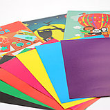 Картон цветной "Совенок на скейте", A4, 7 листов, фото 2