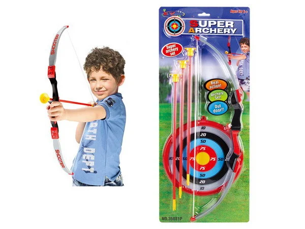 Игровой набор Лук и стрелы , лук игрушечный со стрелами с мишенью, арт. 35881P