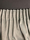 Готовые шторы из плотной ткани софт  250*500 мелкая рогожка на шторной ленте бирюзового цвета, фото 7