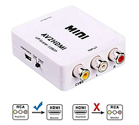 Конвертер 3xRCA (вход) - HDMI (выход), для подключения монитора, ТВ-приставки, DVD-плеера