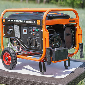 Бензиновый генератор SHTENLI PRO S 4400 4,2 КВТ, эл. стартер, колеса, ручки, выход на 8 и 12 а, экран