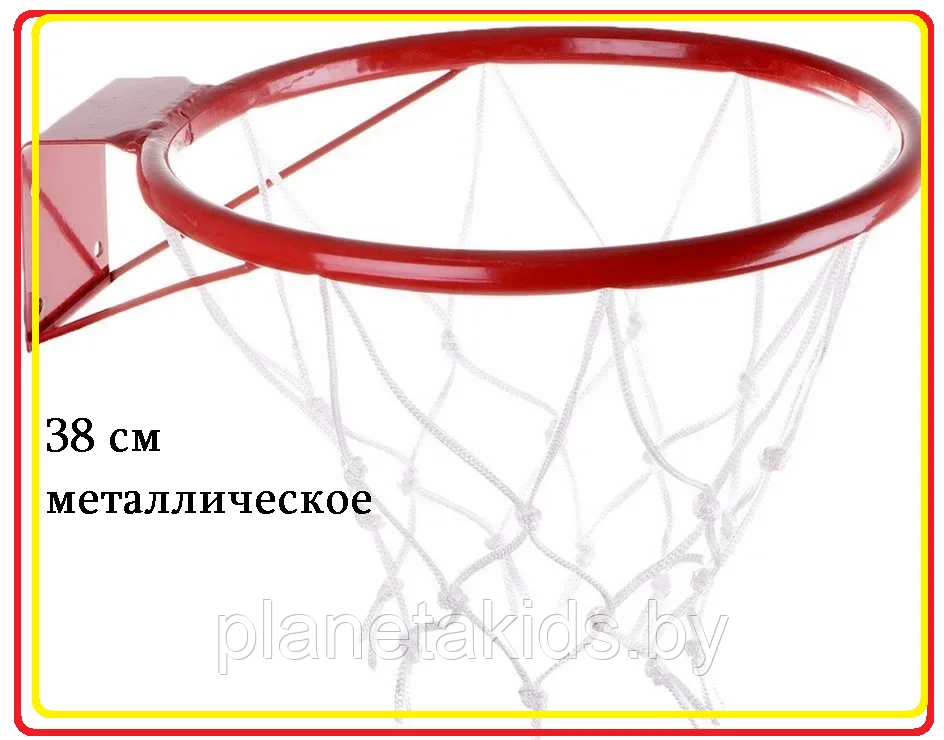 ДЕТСКОЕ БАСКЕТБОЛЬНОЕ КОЛЬЦО ПОДВЕСНОЕ 38 СМ МЕТАЛЛИЧЕСКОЕ, КОЛЬЦО ДЛЯ БАСКЕТБОЛА ДЛЯ ДОМА И ПЛОЩАДОК НА СТЕНУ - фото 1 - id-p208807066