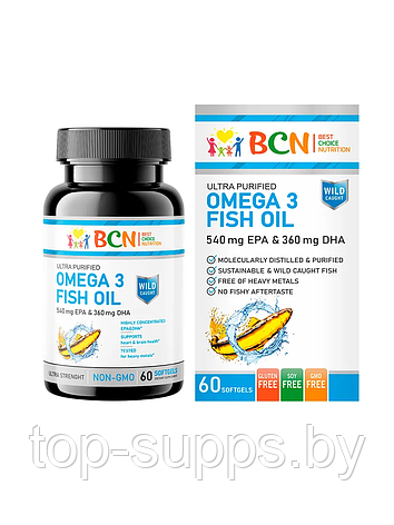 BCN Omega 3 Fish Oil from BCN, 540EPA/360DHA (60 caps), фото 2