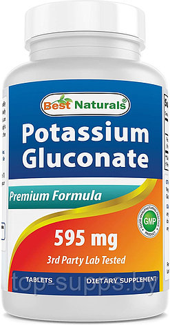 Best Naturals Potassium Gluconate from Best Naturals, 595mg (60 pills), фото 2