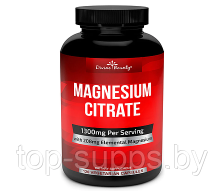 Divine Bounty Magnesium Citrate from Divine Bounty, 208 mg (120 caps), фото 2