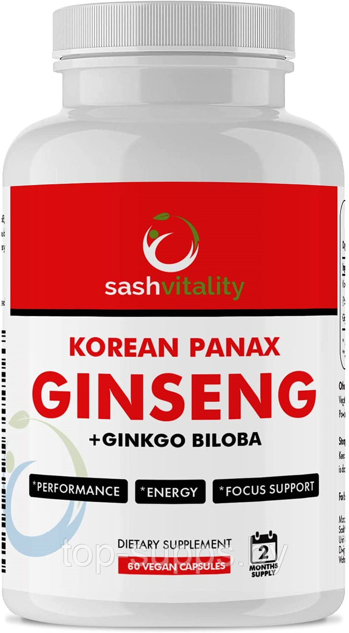 SASHVitality Ginseng + Ginkgo Biloba from SASHVitality (60 caps) - фото 1 - id-p208806606