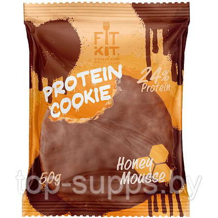 FitKIT Chocolate Protein Cookie from FitKit (Honey Mousse), 5x50 g, фото 2