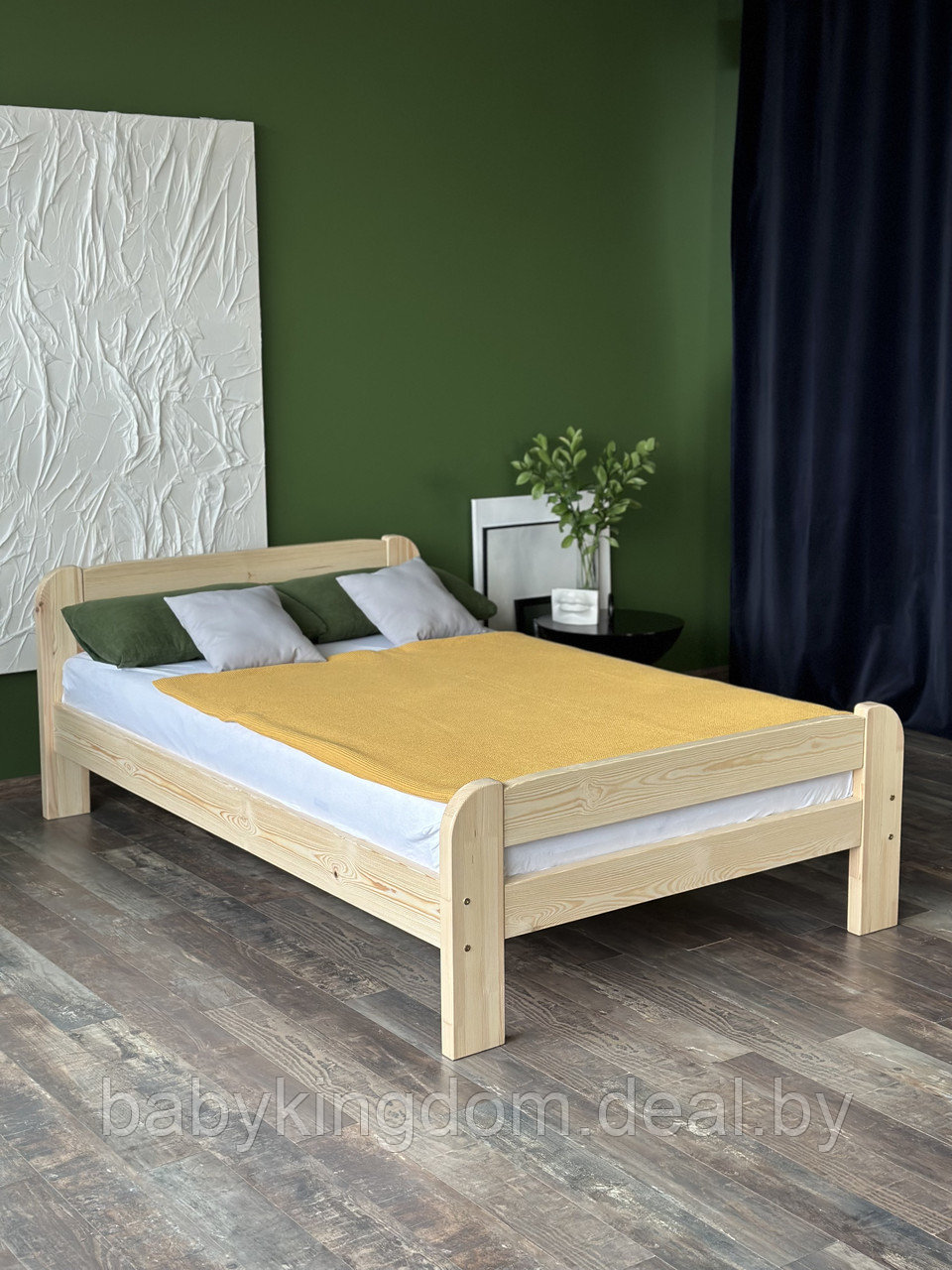 Двуспальная  кровать "Бодо" 120х200(лак)