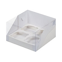 Коробка на 4 капкейка, маффина 16x16x10 см