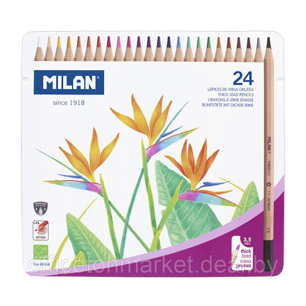 Цветные карандаши Milan, 24 цвета - фото 1 - id-p208809683