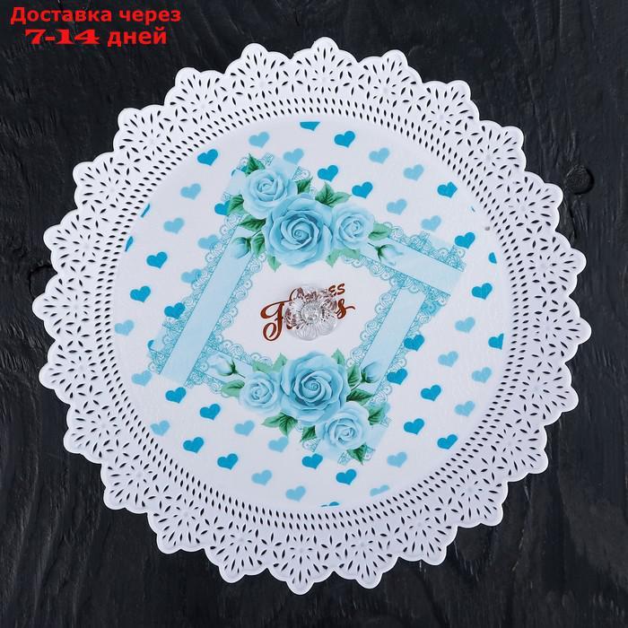 Блюдо для торта и пирожных круглое с крышкой "Бант", 30×21 см, d=18,5 см, цвет МИКС - фото 7 - id-p208767273