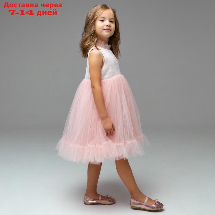 Платье нарядное детское, цвет розовый, рост 116 см - фото 2 - id-p208768221