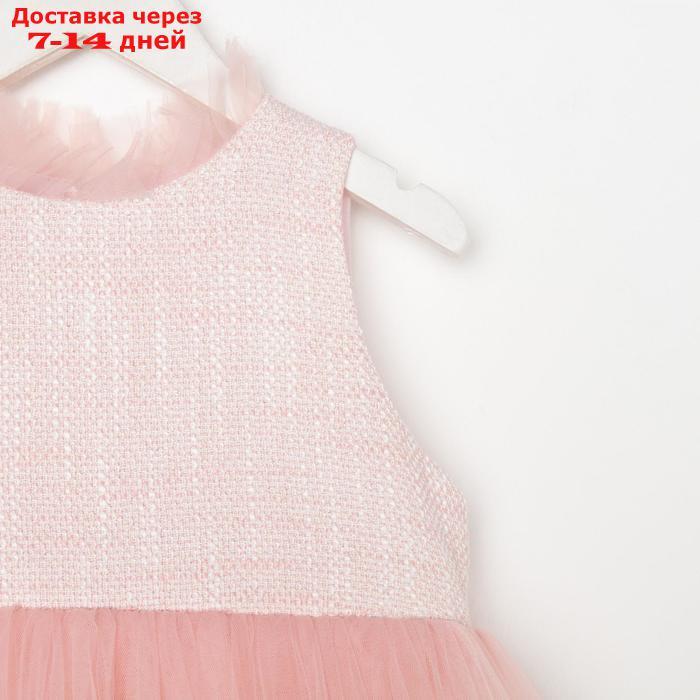 Платье нарядное детское, цвет розовый, рост 116 см - фото 7 - id-p208768221