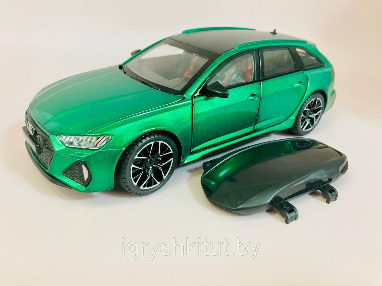 Коллекционная машинка металлическая Audi quattro RS 6, свет, звук - фото 5 - id-p208819131