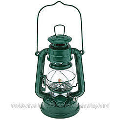 Лампа керосиновая "Летучая мышь" 12х9,5см, h18,5см, 225г, плафон стеклянный, металл окрашенный, цвет -
