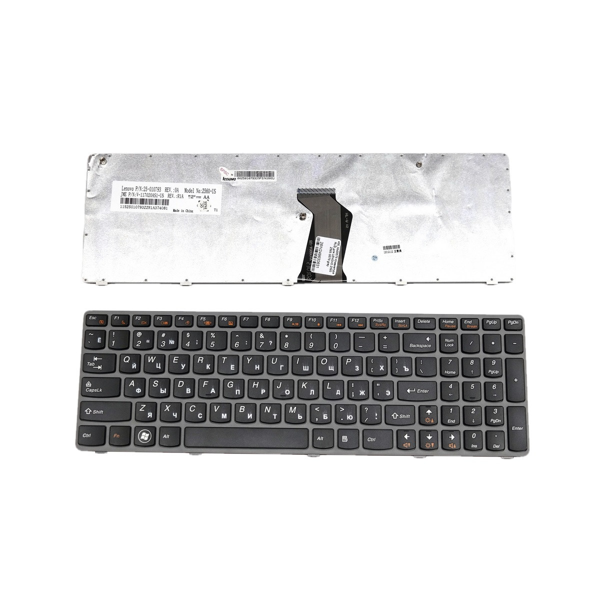 Клавиатура для ноутбука LENOVO Z560 Z565 G570 gray и других моделей ноутбуков - фото 1 - id-p94239136