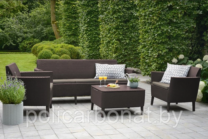 Комплект мебели Salemo 3-sofa set (Салемо), коричневый - фото 5 - id-p107896551