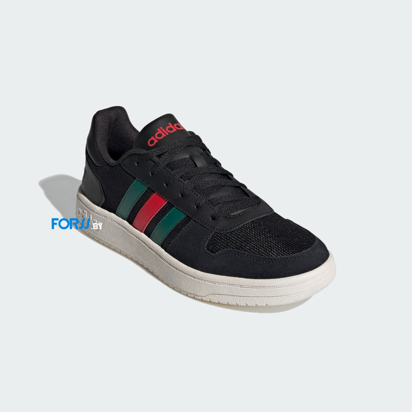 Кроссовки Adidas HOOPS 2.0 (Core Black / Scarlet) - фото 2 - id-p208821378