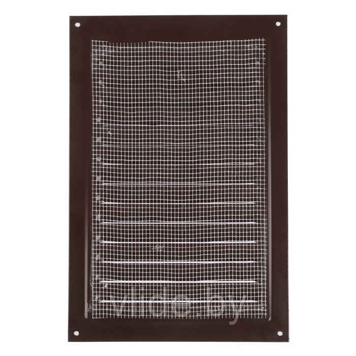 Решетка вентиляционная ZEIN Люкс РМ2030КР, 200 х 300 мм, с сеткой, металлическая, коричневая - фото 6 - id-p205049593