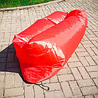 Надувной диван (Ламзак) XL 215 х 80 см. с двумя кармашками / Надувной шезлонг-лежак с сумкой и карманами, фото 6