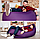 Надувной диван (Ламзак) XL 215 х 80 см. с двумя кармашками / Надувной шезлонг-лежак с сумкой и карманами, фото 3