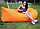 Надувной диван (Ламзак) XL 215 х 80 см. с двумя кармашками / Надувной шезлонг-лежак с сумкой и карманами, фото 9