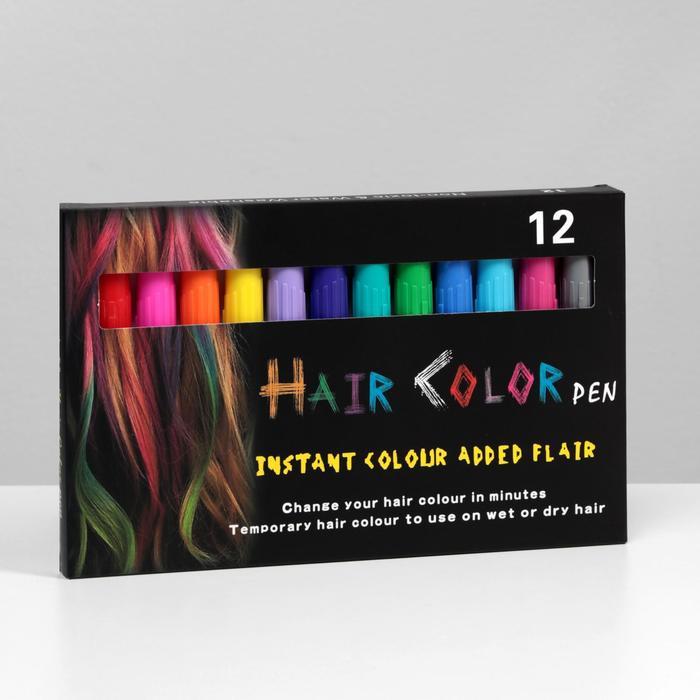 Мелки для волос «Hair Color pen» 12 цветов - фото 1 - id-p208822472