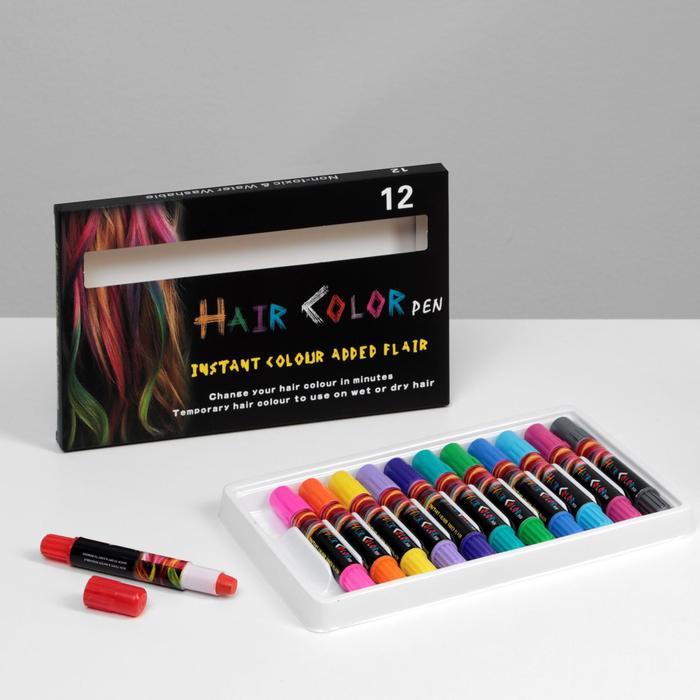 Мелки для волос «Hair Color pen» 12 цветов - фото 2 - id-p208822472