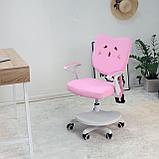Кресло поворотное CATTY, WHITE, ткань, (котенок розовый), фото 6