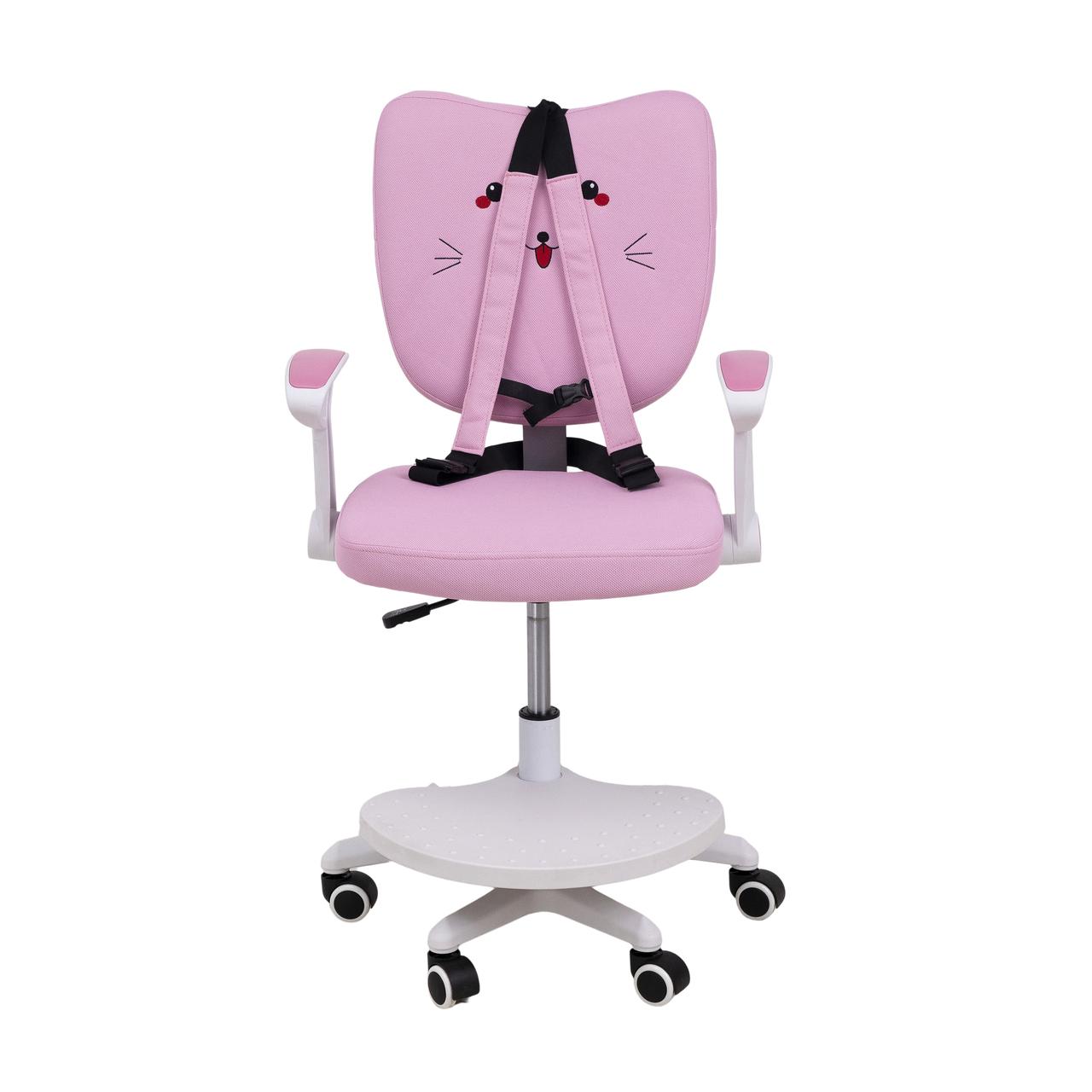 Кресло поворотное CATTY, WHITE, ткань, (котенок розовый) - фото 4 - id-p208828221