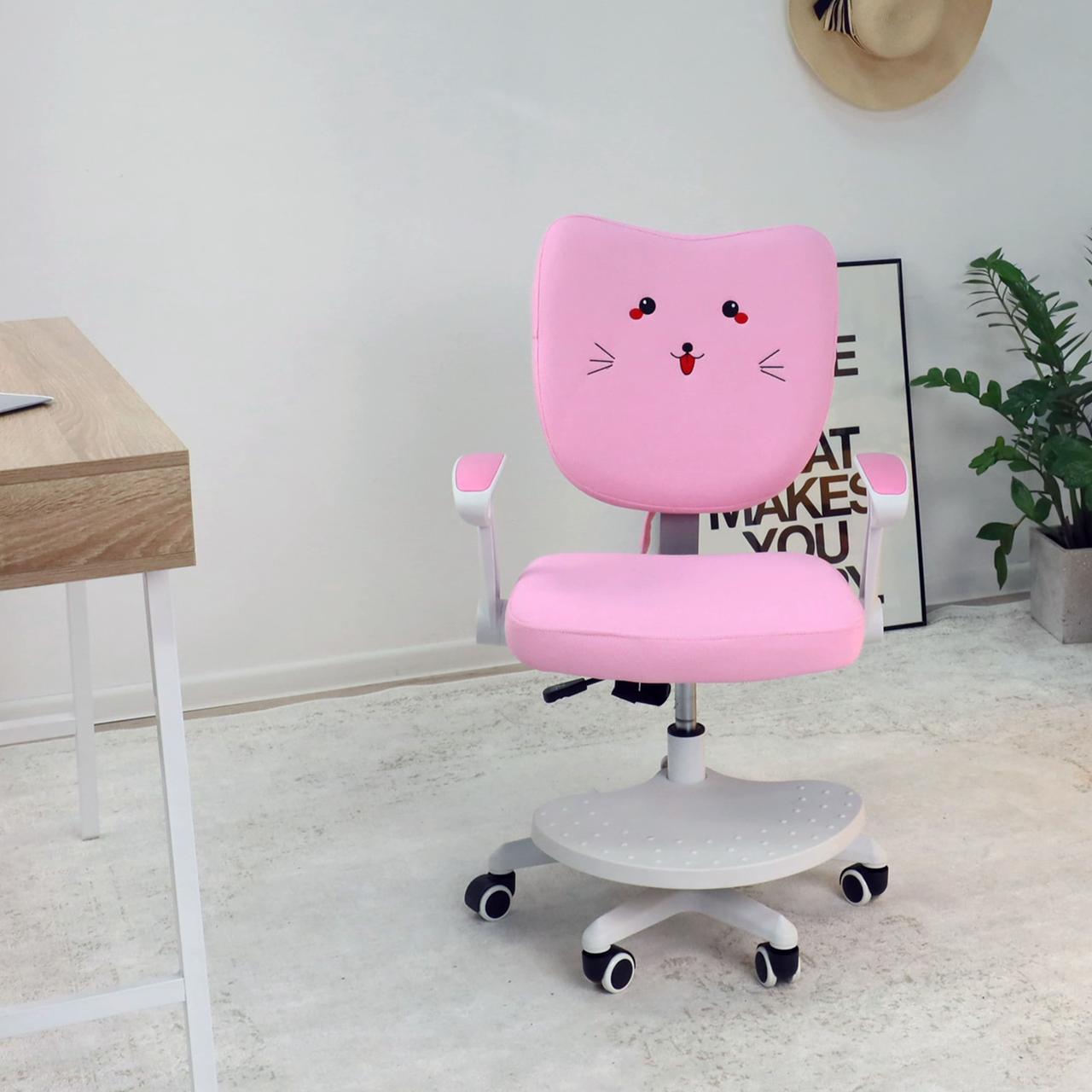 Кресло поворотное CATTY, WHITE, ткань, (котенок розовый) - фото 8 - id-p208828221