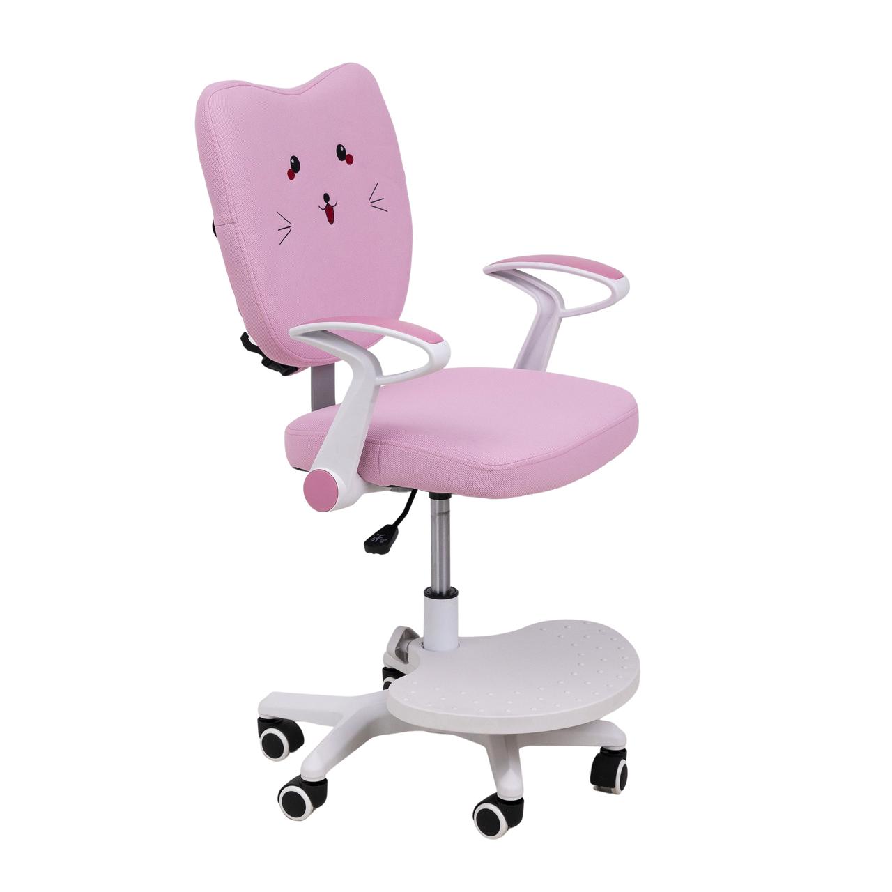 Кресло поворотное CATTY, WHITE, ткань, (котенок розовый) - фото 1 - id-p208828221