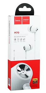 Наушники M70 Graceful universal earphones with mic белый hoco