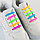 Шнурки силиконовые, набор 6 шт, цвет радуга, фото 2