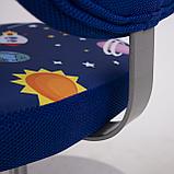 Кресло поворотное CATTY, WHITE, ткань, (синий космос), фото 6
