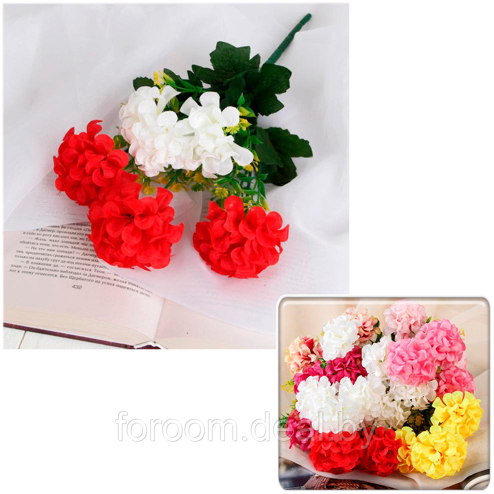 Букет искусственных цветов "Гортензии" 28 см СимаГлобал 5378596 - фото 1 - id-p208826816