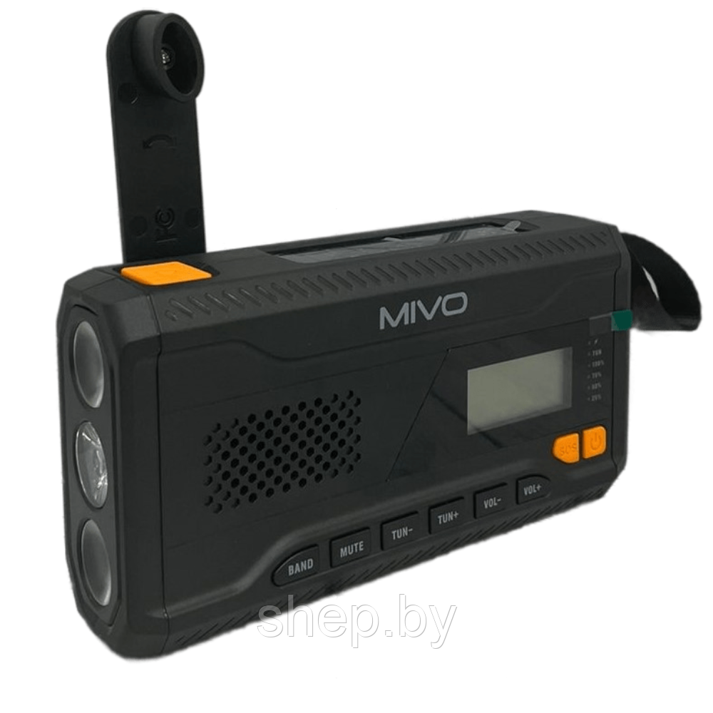 Радиоприемник Mivo MR-001 с динамо-машиной и фонарём (4500 мАч) - фото 5 - id-p208844475