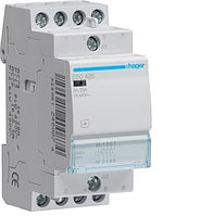 Контактор для проводок 25A/230V, 4НО, 2-модуля Hager