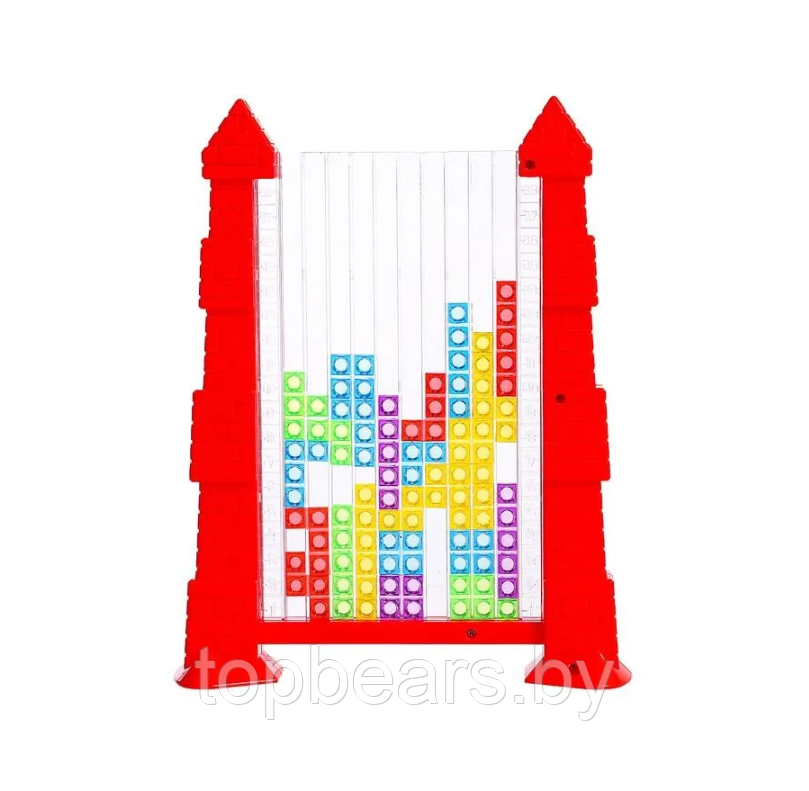 Игра - головоломка тетрис 3D 72 детали Tetris Puzzle Game в планшете / Новая настольная игра - пазл 3 Голубой - фото 10 - id-p208855240