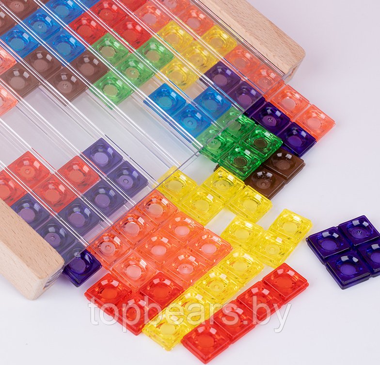 Игра - головоломка тетрис 3D 72 детали Tetris Puzzle Game в планшете / Новая настольная игра - пазл 3 Розовый - фото 8 - id-p208855241