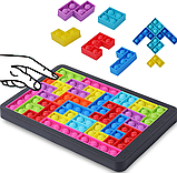 Игрушка - планшет тетрис Pop It 27 деталей Building Block / Конструктор - антистресс головоломка, фото 7