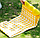 Коврик для пикника и пляжа 200 х 200 см. / Утолщенное непромокаемое покрывало - сумка для кемпинга Желтая, фото 5
