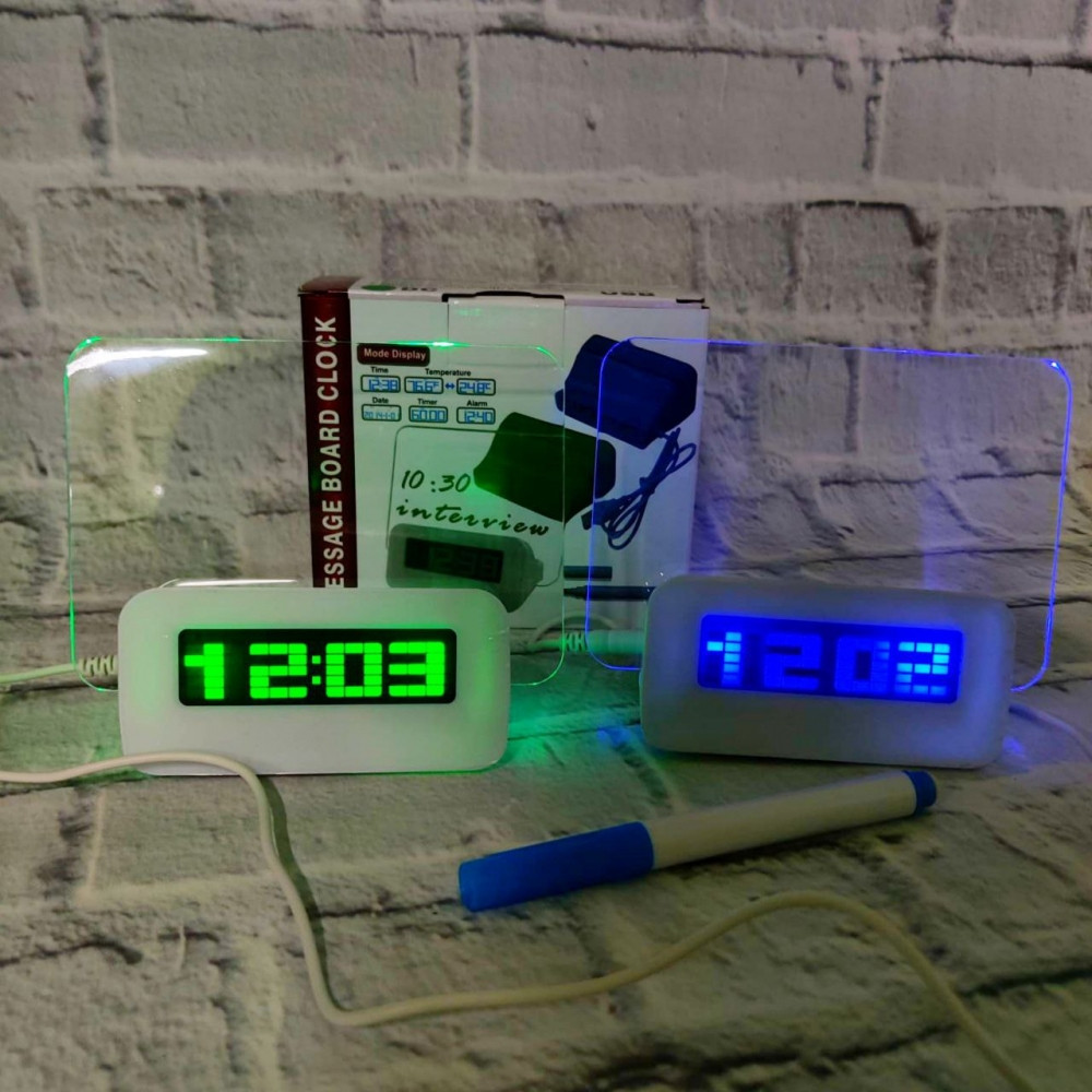 Креативные LED Часы-Будильник HIGHSTAR Зелёный - фото 2 - id-p109389925