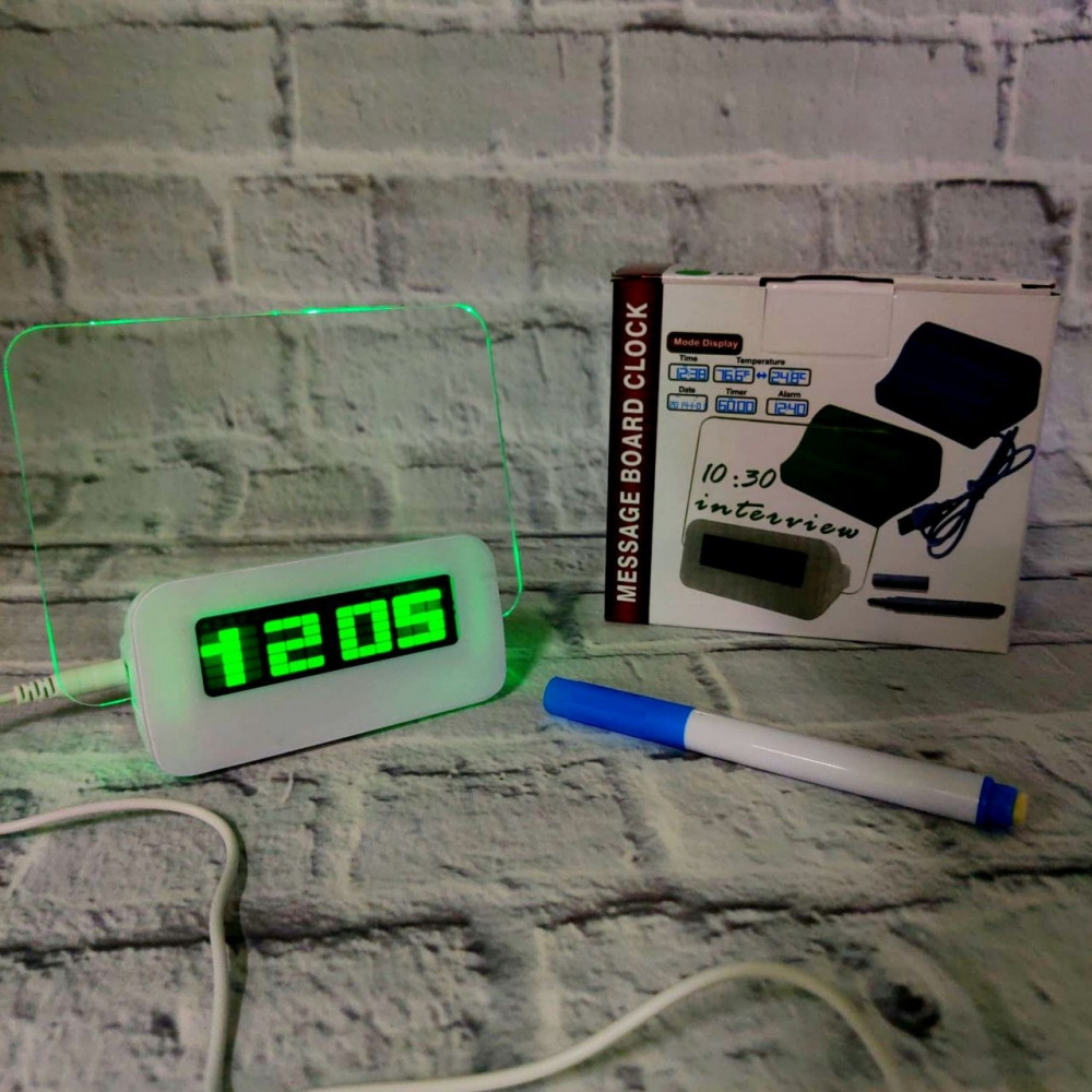 Креативные LED Часы-Будильник HIGHSTAR Зелёный - фото 4 - id-p109389925