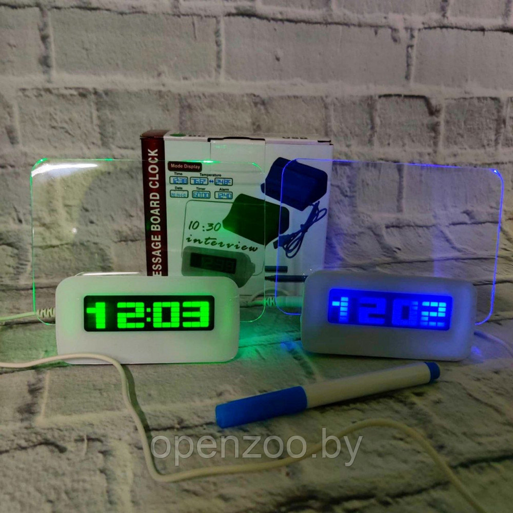 Креативные LED Часы-Будильник HIGHSTAR Зелёный - фото 2 - id-p93039183