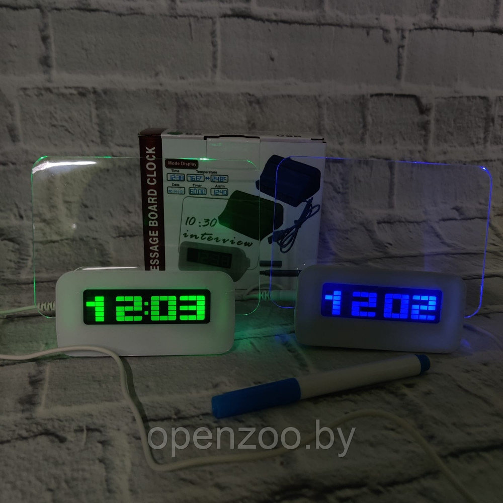 Креативные LED Часы-Будильник HIGHSTAR Неоновый (синий) - фото 9 - id-p207597135