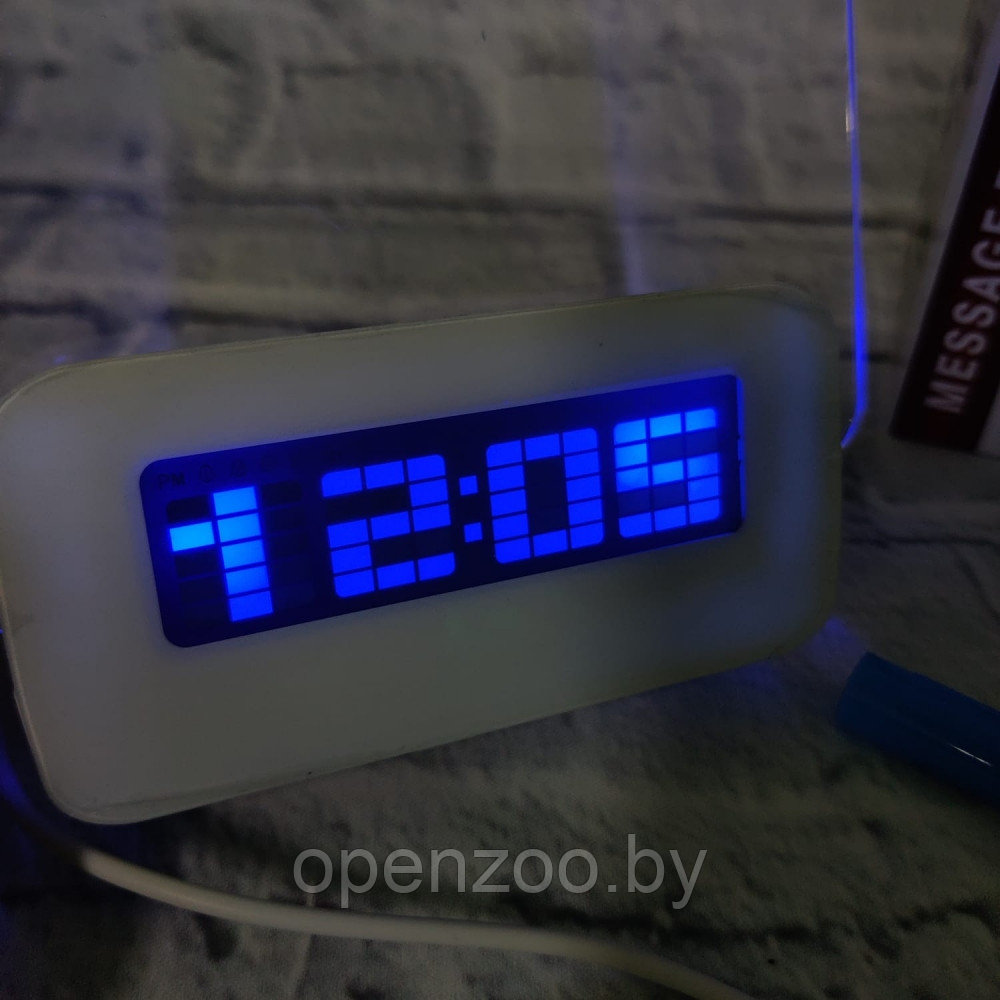 Креативные LED Часы-Будильник HIGHSTAR Неоновый (синий) - фото 10 - id-p207597135