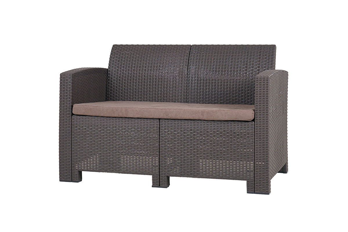 Диван двухместный b:rattan Arizona, цвет венге