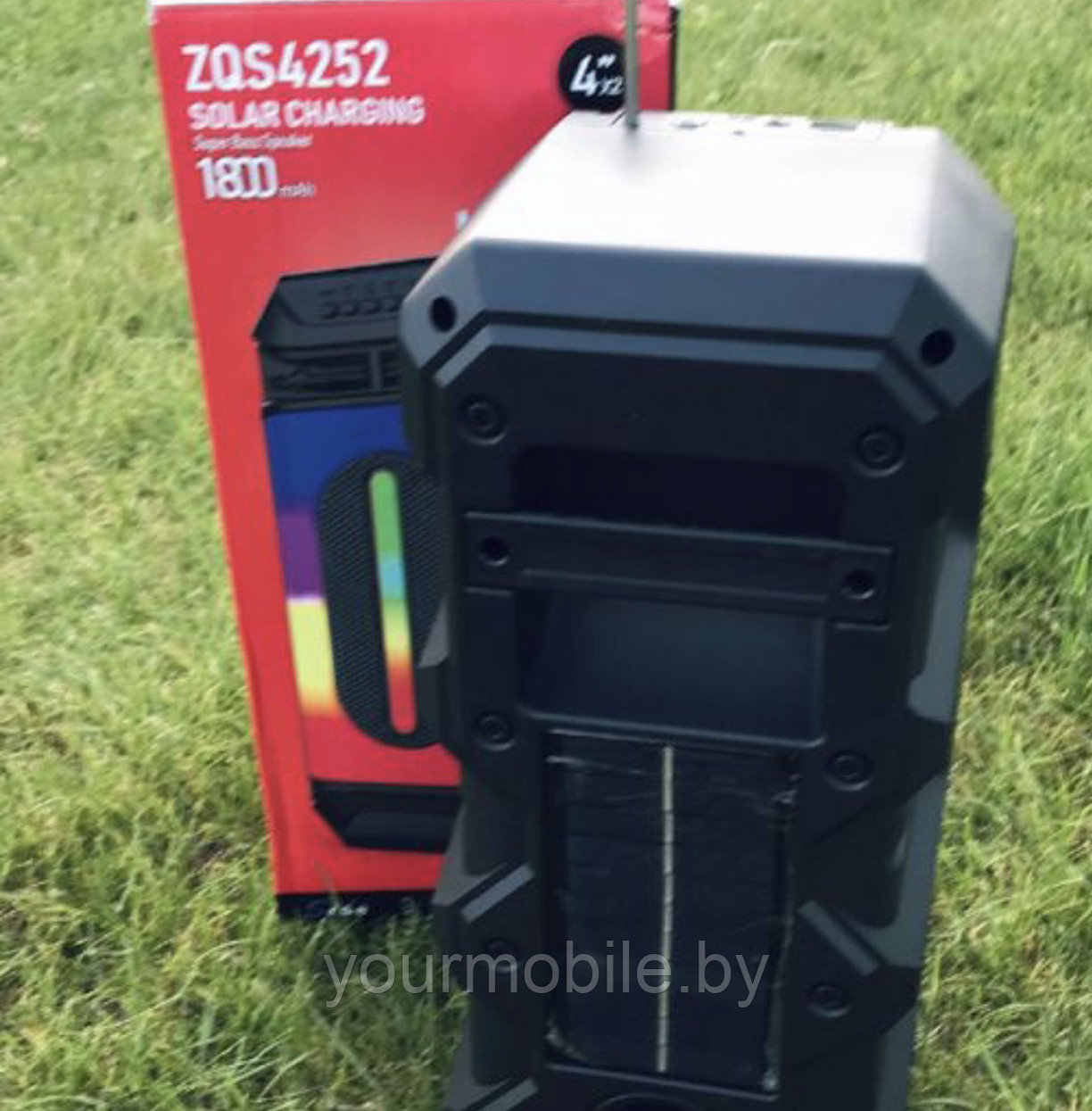 Колонка беспроводная ZQS4251 с солнечной батареей, подсветкой, Bluetooth / FM / USB / TF - фото 2 - id-p208880988